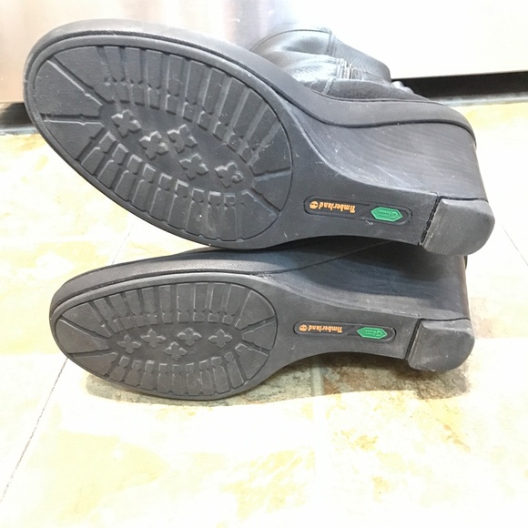 Timberland Stratham Heights Tall Wedge Black Boots - Women's Size 7.5 - Picture 3 of 11